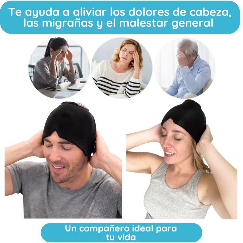 Gorro Terapéutico Gel PRO | Alivio Instantáneo migrañas, fiebre y sinusitis - Vitacore